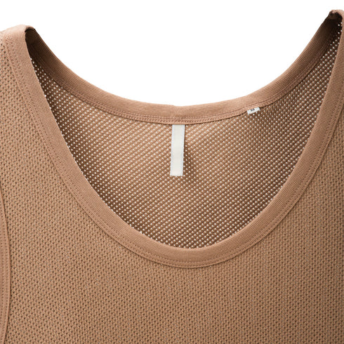 Sunflower Mesh Tank Top Khaki 2028 Degli Uberti